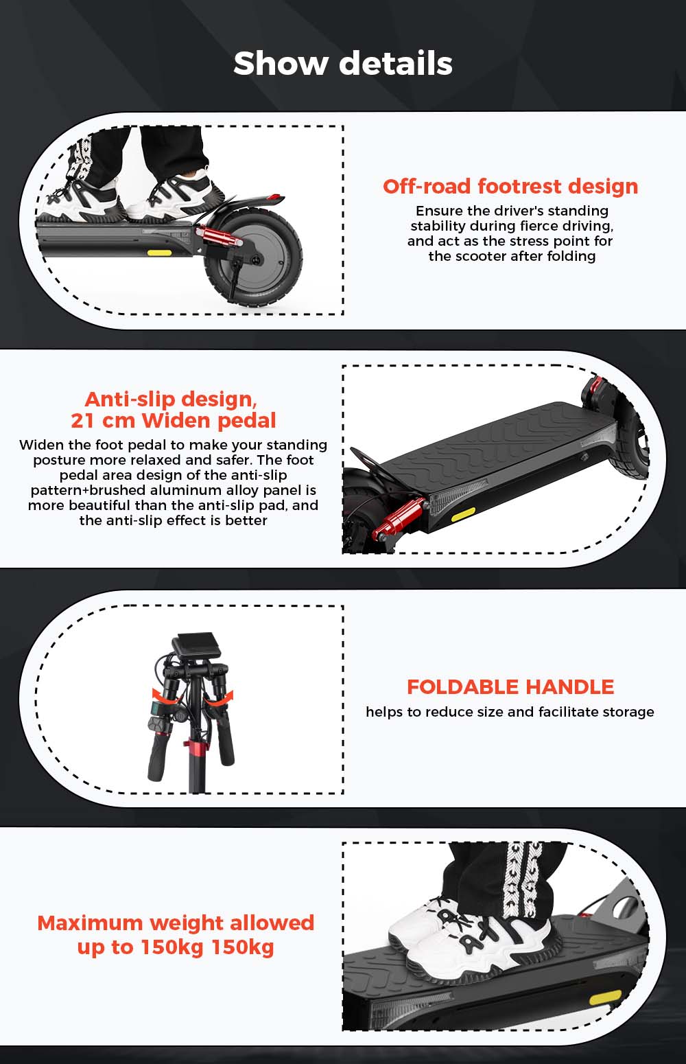 iScooter iX4 800W Off-Road Electric Scooter 45km/h