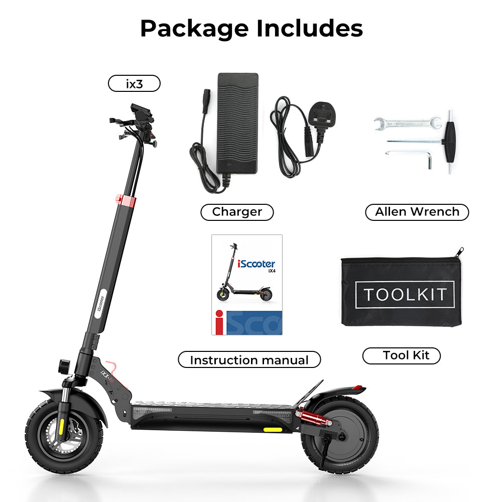 iScooter iX3 800W Off-Road Electric Scooter 40km/h