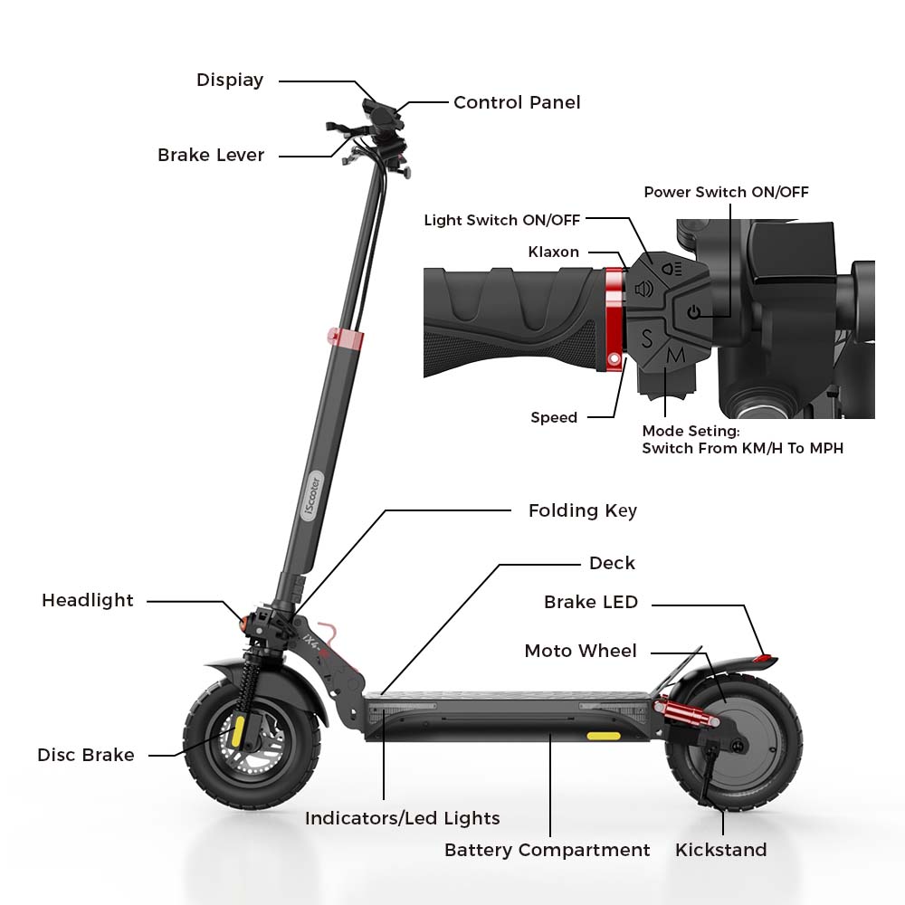iScooter iX4 800W Off-Road Electric Scooter 45km/h