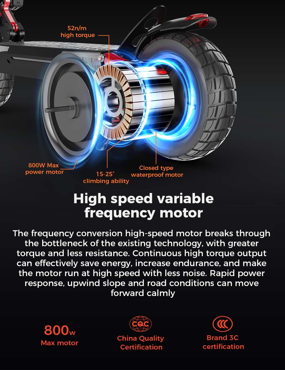 iScooter iX4 800W Off-Road Electric Scooter 45km/h