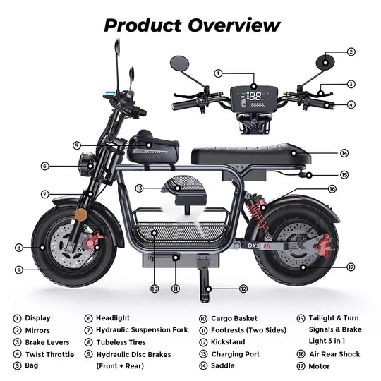 iScooter DX5 With seat City E-scooter