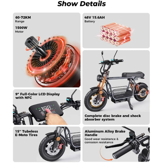 iScooter DX5 With seat City E-scooter