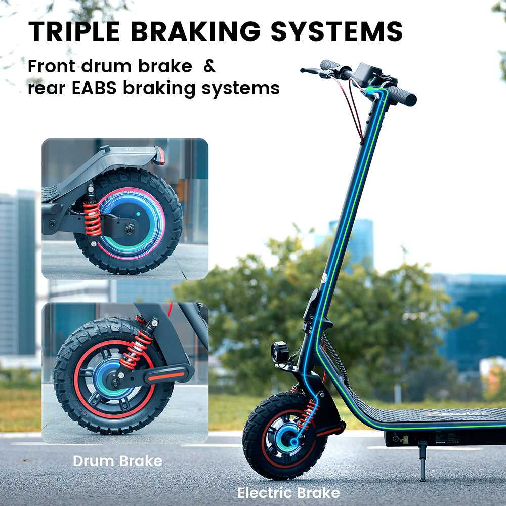 iScooter i10 Pro 800W 10 inch electric scooter 60 km max. range Powerful scooters 15 Ah 45 km/h electric scooter