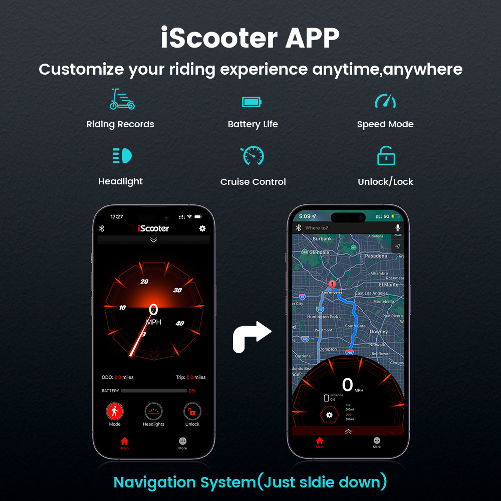 iScooter i10 Pro 800W 10 inch electric scooter 60 km max. range Powerful scooters 15 Ah 45 km/h electric scooter
