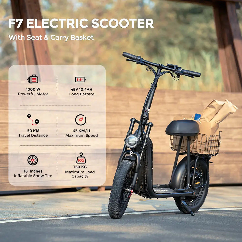 iScooter F7 Seated Electric Scooter Light commuting