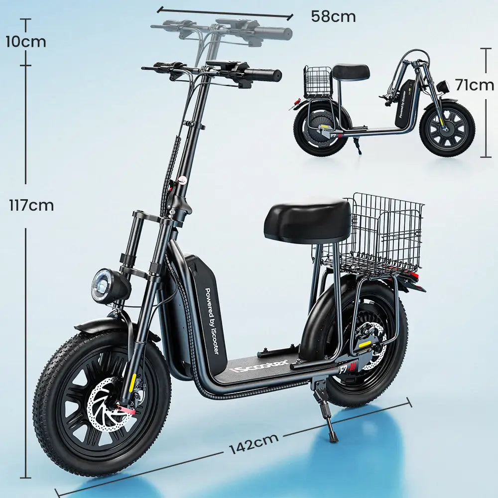 iScooter F7 Seated Electric Scooter Light commuting