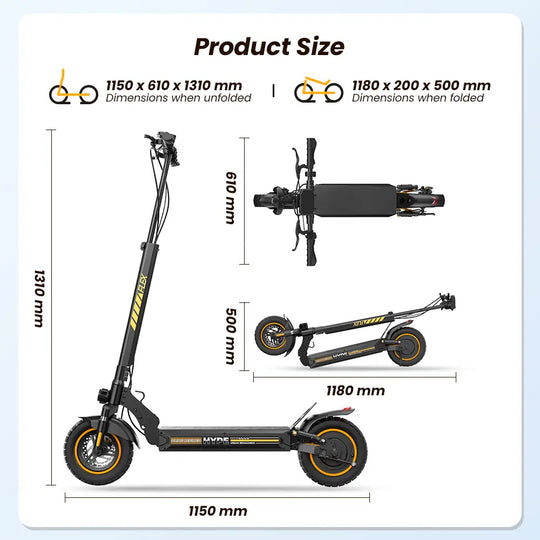 iScooter W9 Air Electric Scooter 48V 10Ah Battery 30-40km Range 800W Motor 40km/h Max speed Double suspension 10" Off-road Tires Aldult E-Scooter