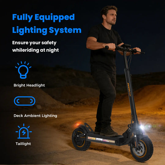 iScooter W9 Air Electric Scooter 48V 10Ah Battery 30-40km Range 800W Motor 40km/h Max speed Double suspension 10" Off-road Tires Aldult E-Scooter