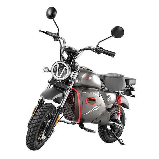 iScooter Y18 Electric Motorcycles 48V 20Ah Battery 80-90km Range 2000W Motor 55km/h Max speed Double suspension 15"x 3.o" All-TerrainTires E-bike