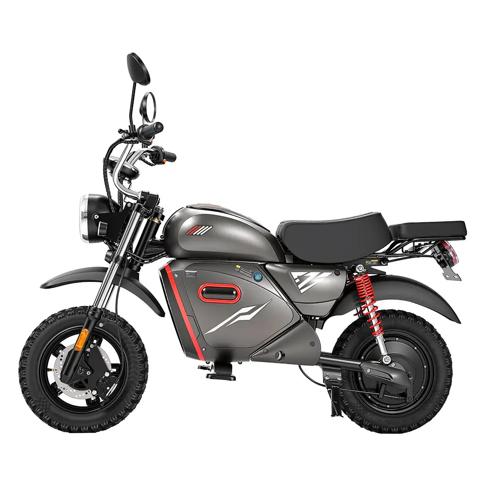 iScooter Y18 Electric Motorcycles 48V 20Ah Battery 80-90km Range 2000W Motor 55km/h Max speed Double suspension 15"x 3.o" All-TerrainTires E-bike