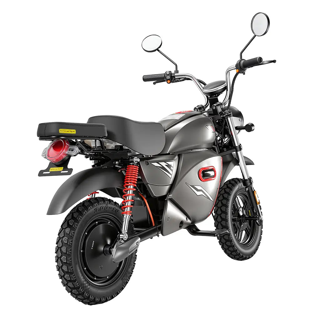 iScooter Y18 Electric Motorcycles 48V 20Ah Battery 80-90km Range 2000W Motor 55km/h Max speed Double suspension 15"x 3.o" All-TerrainTires E-bike