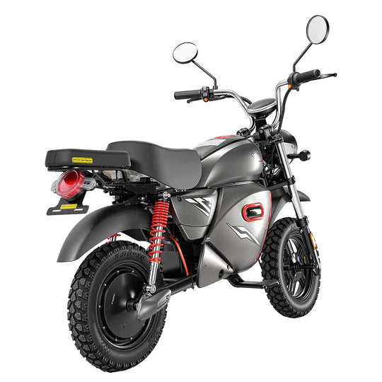 iScooter Y18 Electric Motorcycles 48V 20Ah Battery 80-90km Range 2000W Motor 55km/h Max speed Double suspension 15"x 3.o" All-TerrainTires E-bike