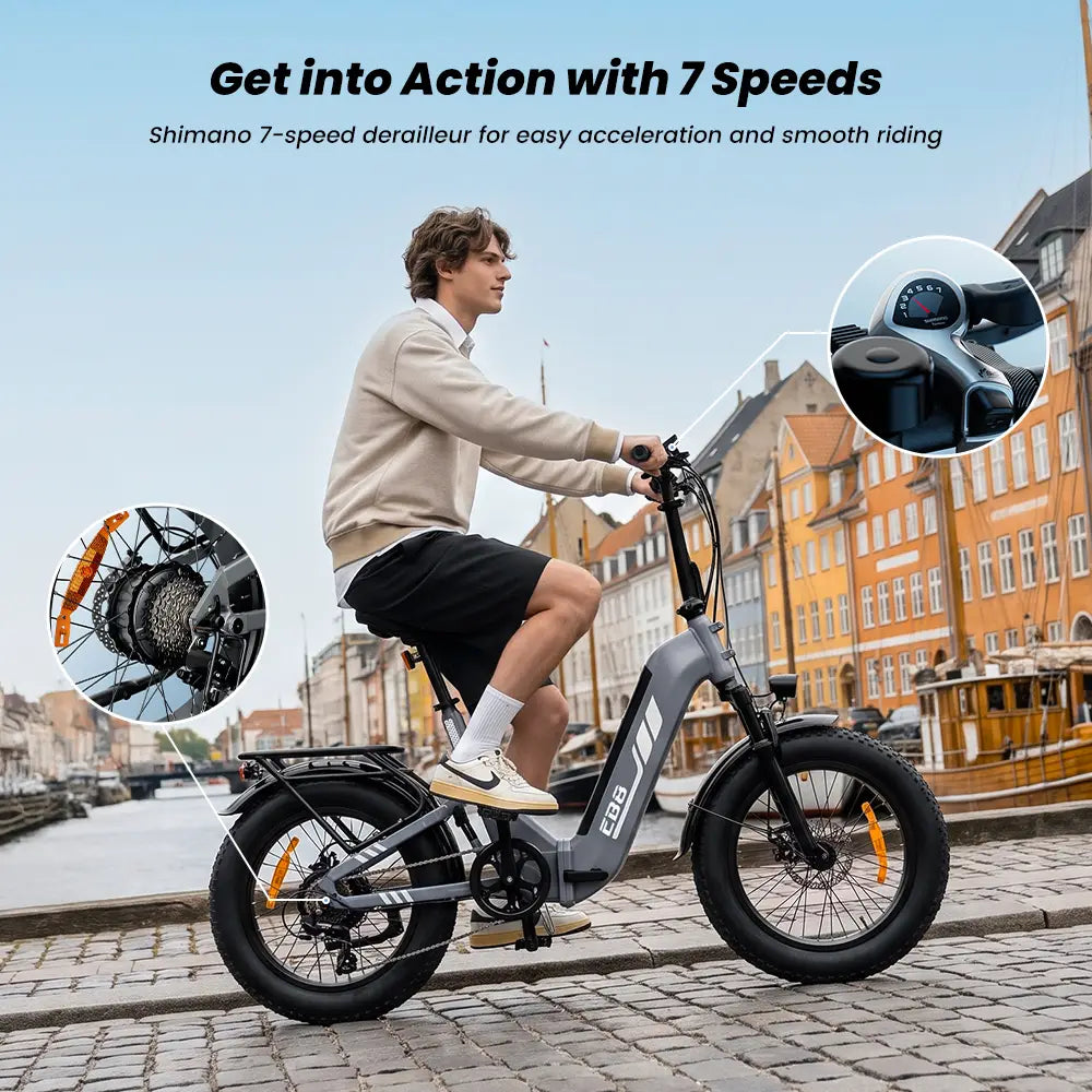 iScooter EB8 Foldable Fat tires E-bike