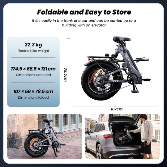 iScooter EB8 Foldable Fat tires E-bike