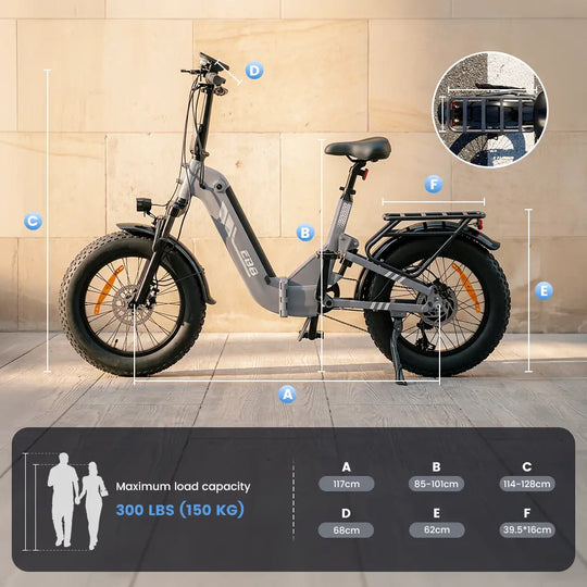 iScooter EB8 Foldable Fat tires E-bike