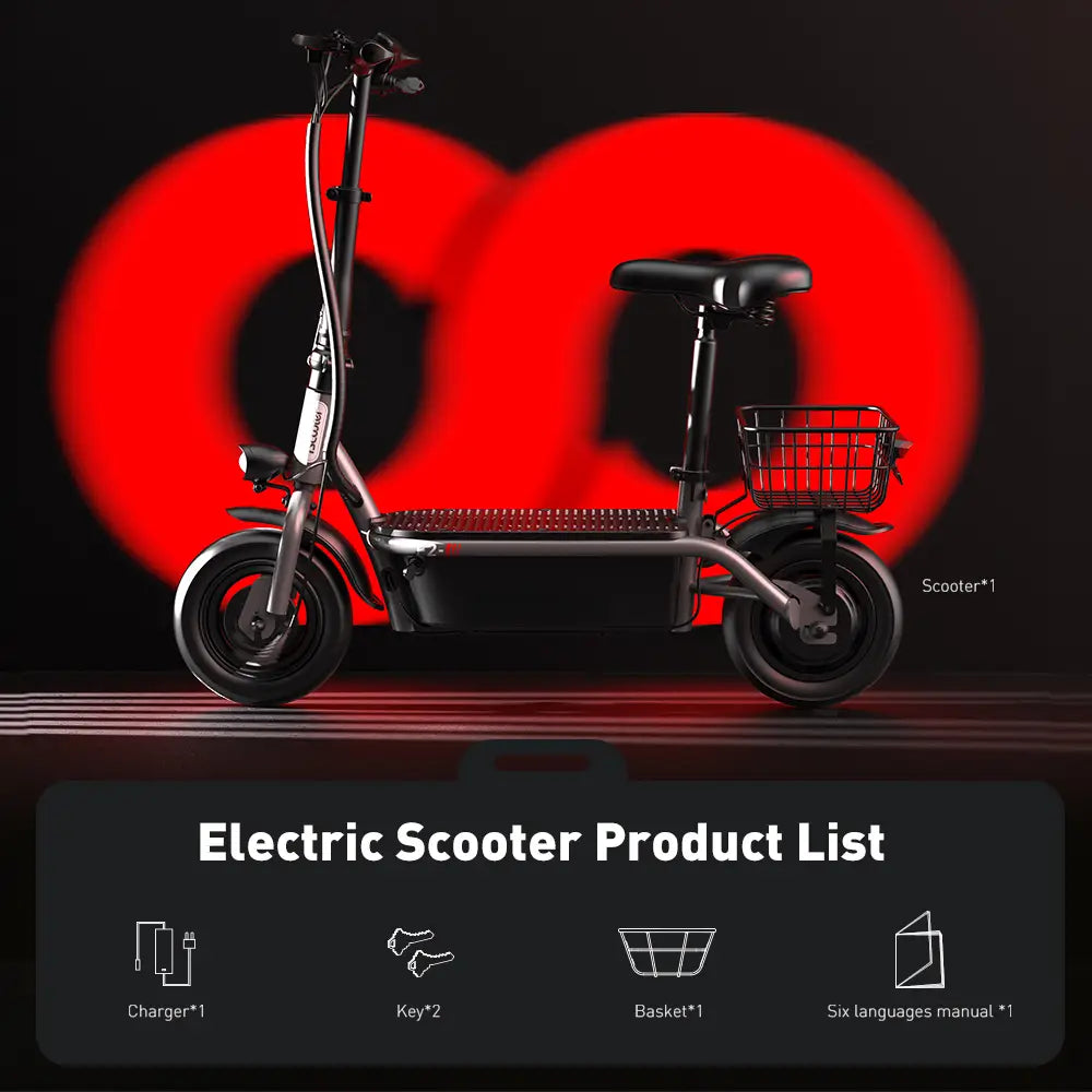 iScooter F2 Seated Electric Scooter 500W 25km/h