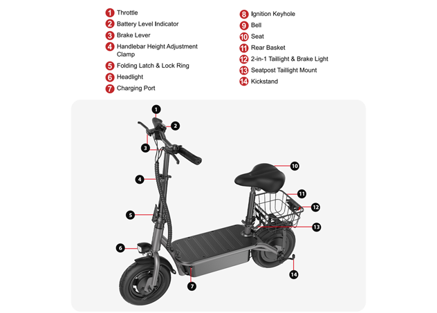 iScooter F2,Electric Scooter,Portable Electric Scooter,Smart Electric Scooter,Eco Scooter,Electric Skateboard for Adults,ong Battery Life Electric Skateboard,Electric scooter with seat