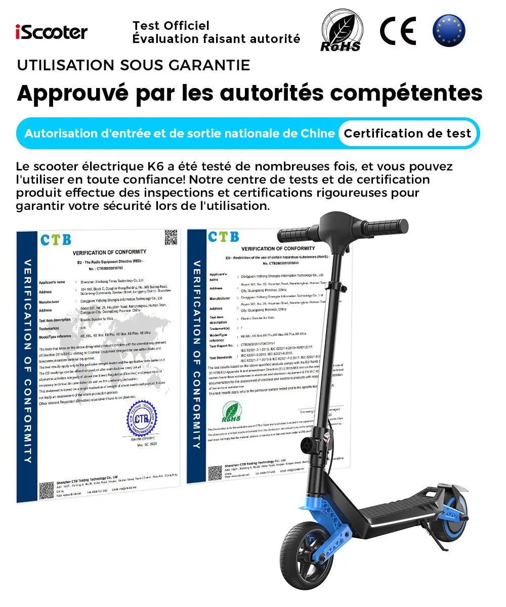 iScooter K6 Foldable Children's Electric Scooter
