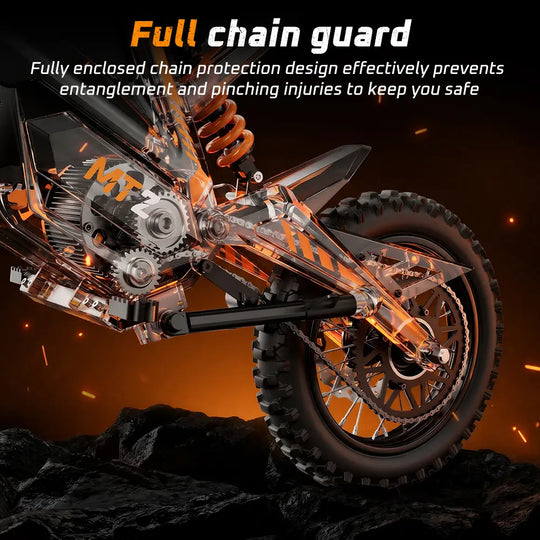 iScooter MT2 E-Motorcycle 48V 22.5Ah 56-72km 3000W 60km/h Hydraulic Brake Dual hydraulic suspension With NFC 14"+12" Off-road Tires Electric bike