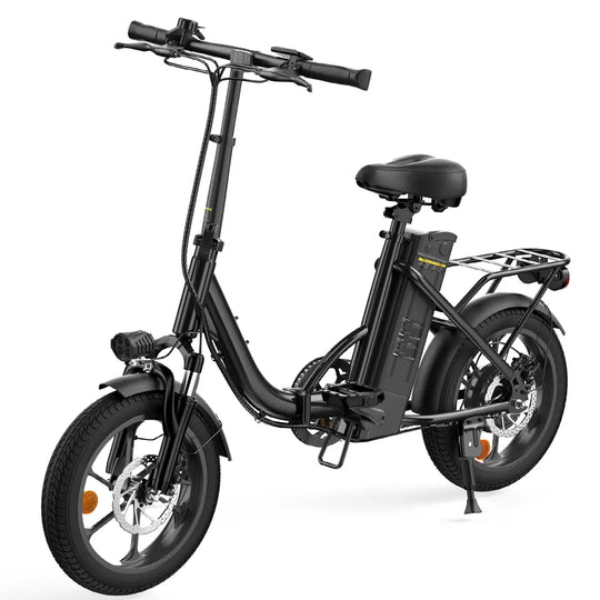 iScooter U4 Foldable E-bike 36V 10.4Ah Battery 55-90km Range 250W Motor 25km/h Speed Front suspension 16" Tires City Electric bicycle.
