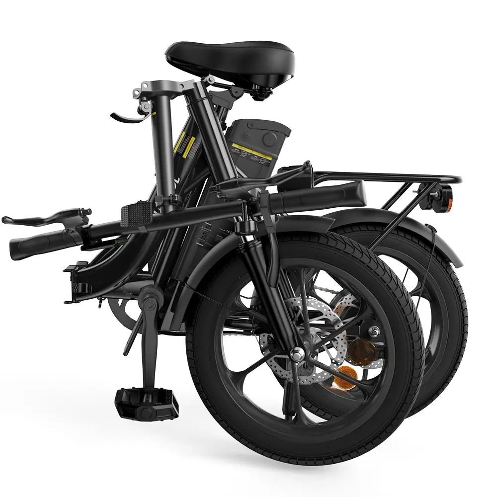 iScooter U4 Foldable E-bike 36V 10.4Ah Battery 55-90km Range 250W Motor 25km/h Speed Front suspension 16" Tires City Electric bicycle.