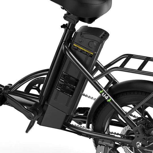 iScooter U4 Foldable E-bike 36V 10.4Ah Battery 55-90km Range 250W Motor 25km/h Speed Front suspension 16" Tires City Electric bicycle.