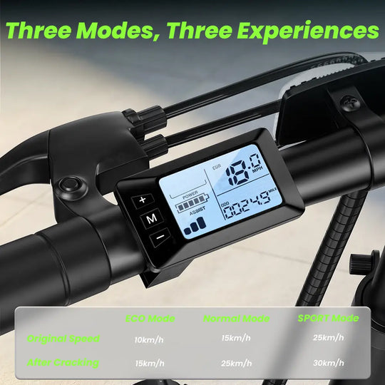 iScooter U4 Foldable E-bike 36V 10.4Ah Battery 55-90km Range 250W Motor 25km/h Speed Front suspension 16" Tires City Electric bicycle.