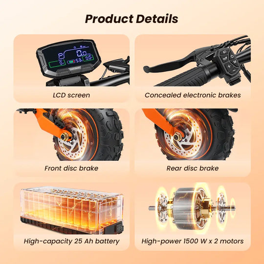iScooter W12 Dual Motor All-Terrain Electric Scooter