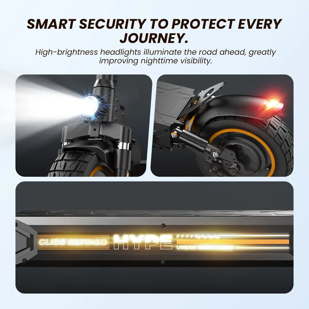 iScooter W9 Air Electric Scooter 48V 10Ah Battery 30-40km Range 800W Motor 40km/h Max speed Double suspension 10" Off-road Tires Aldult E-Scooter