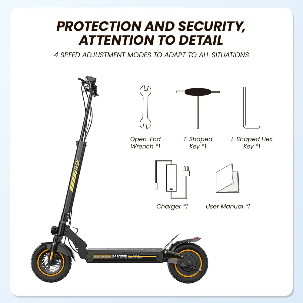 iScooter W9 Air Electric Scooter 48V 10Ah Battery 30-40km Range 800W Motor 40km/h Max speed Double suspension 10" Off-road Tires Aldult E-Scooter