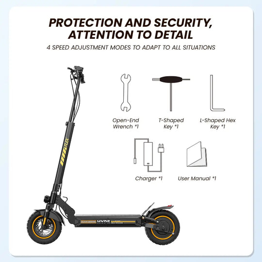 iScooter W9 Air Electric Scooter 48V 10Ah Battery 30-40km Range 800W Motor 40km/h Max speed Double suspension 10" Off-road Tires Aldult E-Scooter