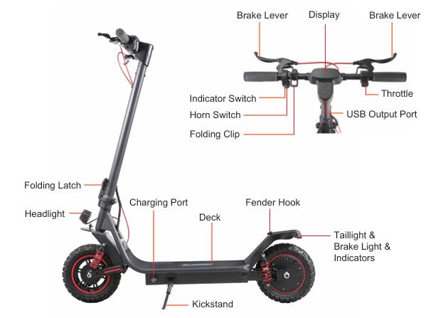 iScooter i10 Pro,Electric Scooter,Portable Electric Scooter,Smart Electric Scooter,Eco Scooter,Electric Skateboard for Adults,ong Battery Life Electric Skateboard