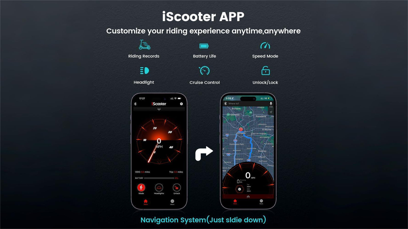 iScooter i10 Pro 800W 10 inch electric scooter 60 km max. range Powerful scooters 15 Ah 45 km/h electric scooter