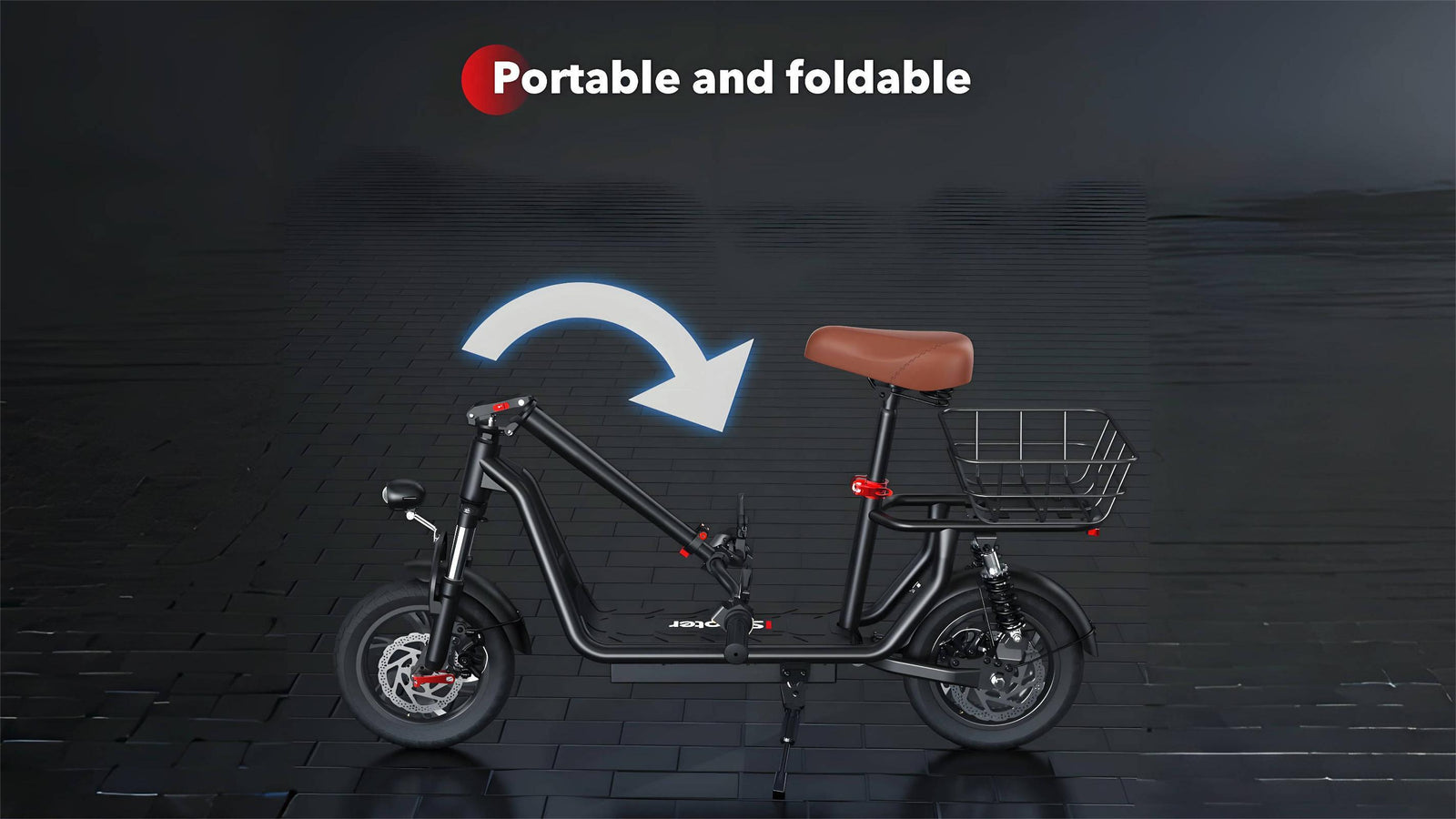 iScooter i12 500W Electric Scooter 12Inch 36v7.5ah Foldable Escooter Electric Scooters 30-35Km Range 25Km/h Speed With Basket