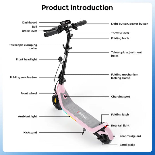 iScooter iK5LR Kids Electric Scooter