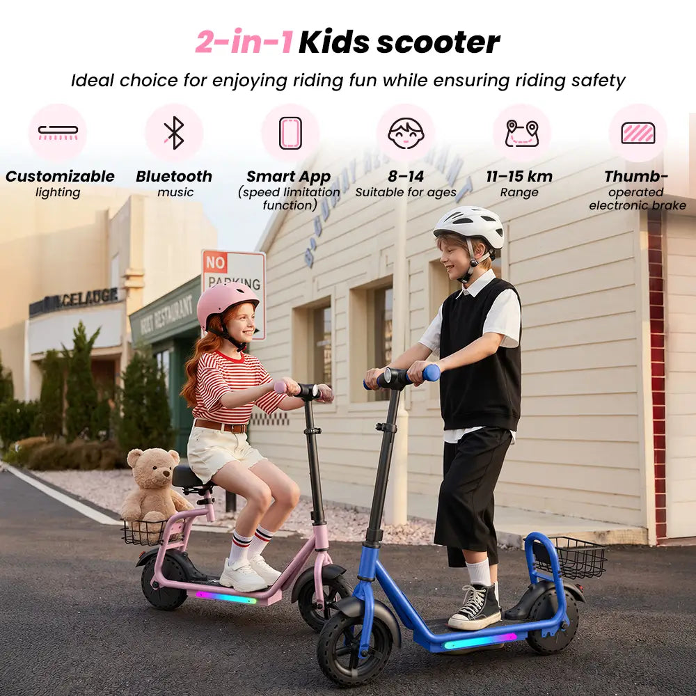 iScooter iK7 Kids Electric Scooter With seat