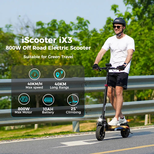 iScooter iX3 800W Off-Road Electric Scooter 40km/h