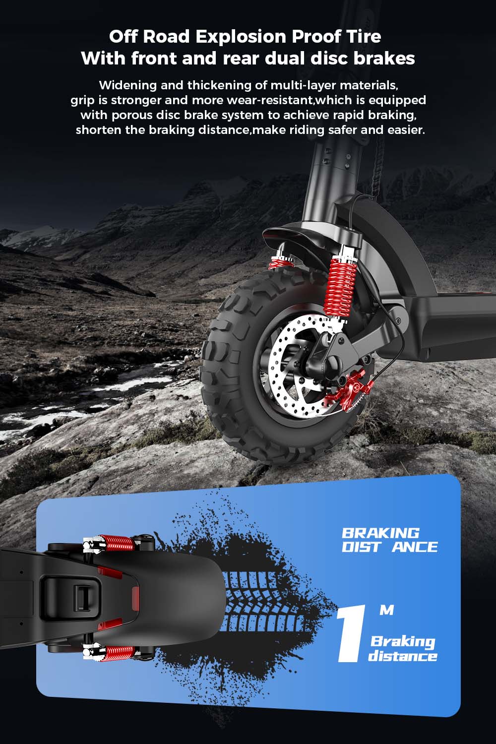 iScooter iX6 1000W Electric Off-Road Scooter