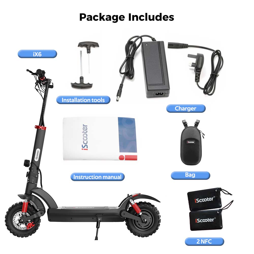 iScooter iX6 1000W Electric Off-Road Scooter